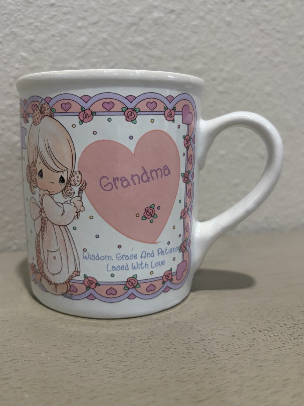 Precious Moments Grandma Pink Heart Ceramic Mug - Picture 2 of 4